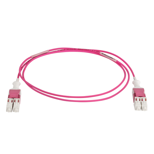 Патч-корд оптический LANMASTER, дуплексный, Uniboot Push-pull, LC/UPC-LC/UPC, OM4, LSZH, 2 мм